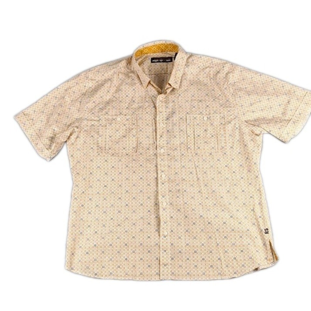 Reyn Spooner Hawaiian Makika Geometric AOP Button Down Shirt Mens XXL Multicolor